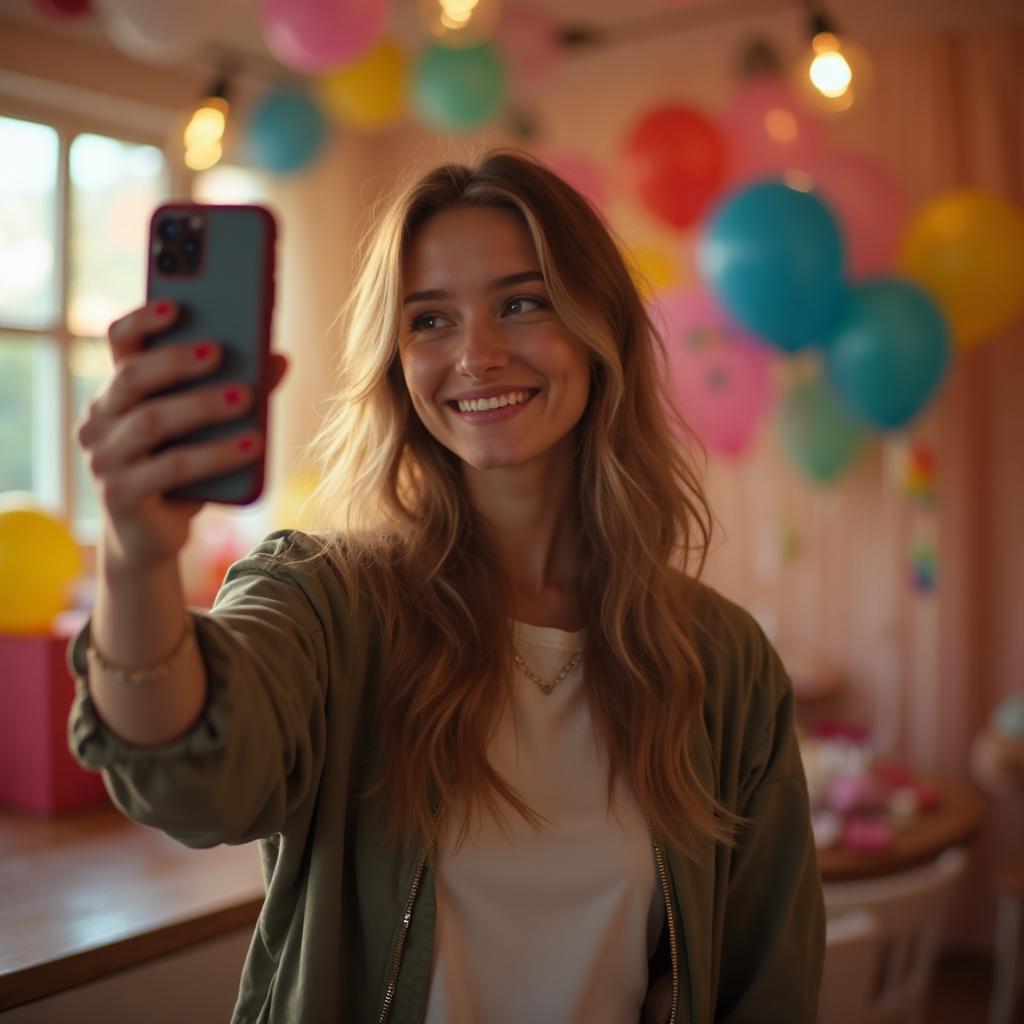 Birthday party selfie