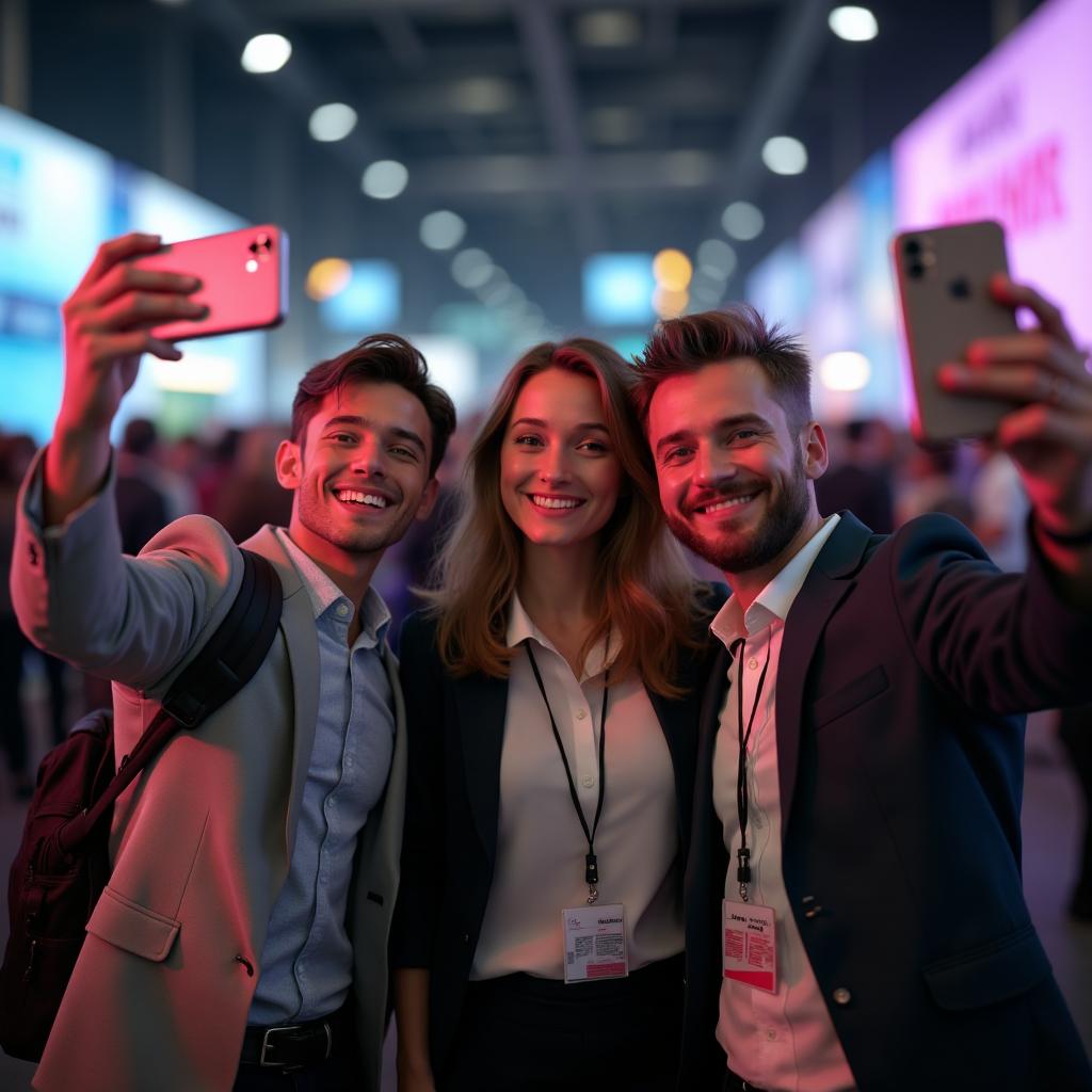 Corporate event selfie